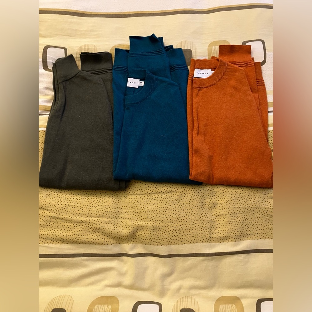 3 Topman Sweaters, size XS, EUC